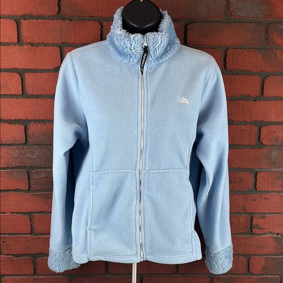 Snozu‎ Woman's Medium Light Blue Fleece Zip-Up Jacket - Picture 1 of 7